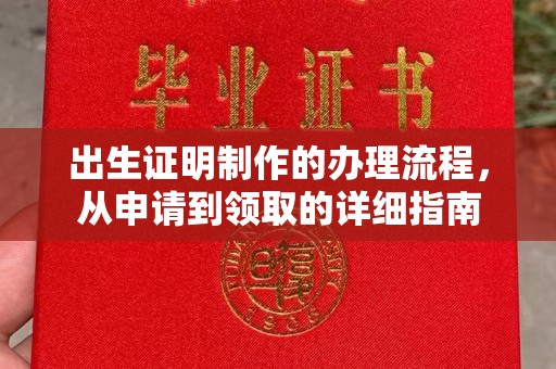 高陵出生证明制作的办理流程，从申请到领取的详细指南