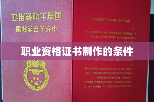 高陵职业资格证书制作的条件