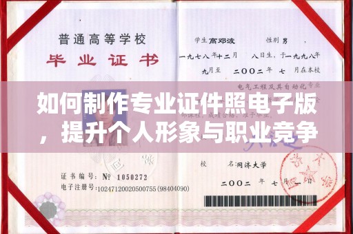 高陵如何制作专业证件照电子版，提升个人形象与职业竞争力