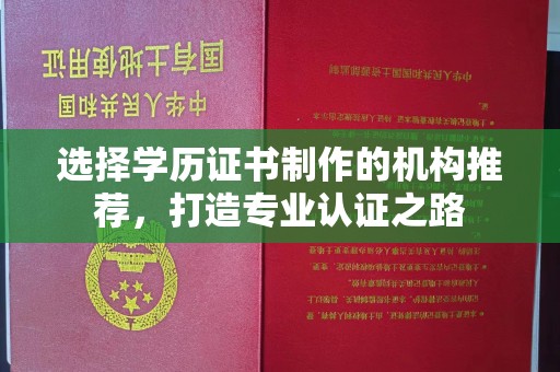高陵选择学历证书制作的机构推荐，打造专业认证之路